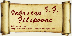 Vekoslav Filipovac vizit kartica
